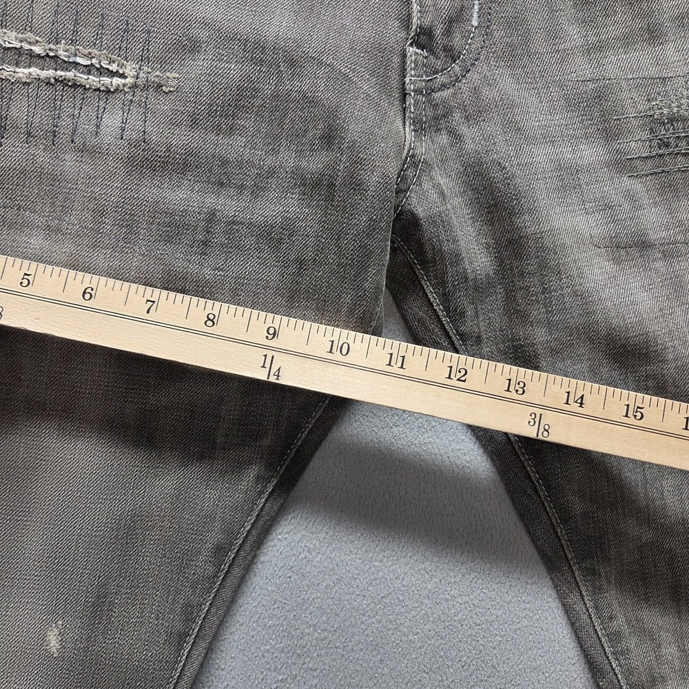 Neighborhood Jeans Mens 34x32 Gray Selvedge Thrashed Narrow Studded Made Japan View 6